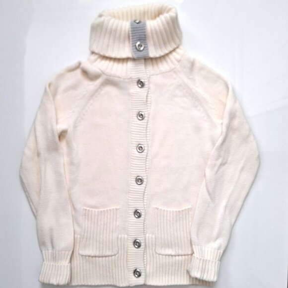 Banana Republic 100% Cotton Cream Cardigan with Pockets - Picture 1 of 8